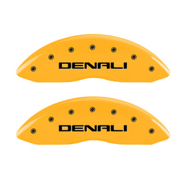MGP 4 Caliper Covers Engraved Front & Rear Denali Yellow Finish Black Char 2003 GMC Safari