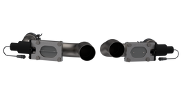 QTP 11-18 Dodge Challenger/Charger 5.7L 2.5in 304SS Aggressor Cutout Dual Mid Pipes