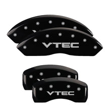 गैलरी व्यूवर में इमेज लोड करें, MGP 4 Caliper Covers Engraved Front &amp; Rear Honda Black finish silver ch