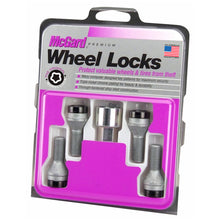Laden Sie das Bild in den Galerie-Viewer, McGard Wheel Lock Bolt Set - 4pk. (Cone Seat) M12X1.5 / 17mm Hex / 25.5mm Shank Length - Black