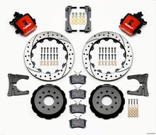 गैलरी व्यूवर में इमेज लोड करें, Wilwood Combination Parking Brake Rear Kit 12.88in Drilled Red 2005-2014 Mustang