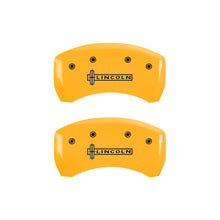 गैलरी व्यूवर में इमेज लोड करें, MGP 4 Caliper Covers Engraved Front &amp; Rear Lincoln Yellow Finish Black Char 2005 Lincoln LS