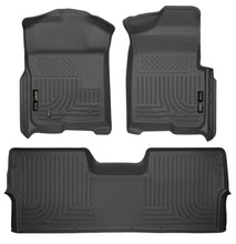 Carica l'immagine nel visualizzatore di Gallery, Husky Liners 09-12 Ford F-150 Super Crew Cab WeatherBeater Combo Black Floor Liners