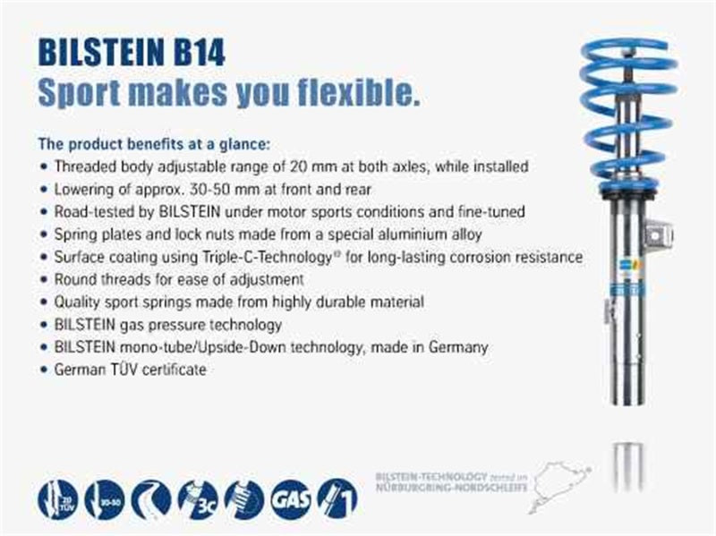 Bilstein B14 05-10 Volkswagen Jetta Front and Rear Suspension Kit