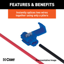Carica l&#39;immagine nel visualizzatore di Gallery, Curt Snap Lock Tap Connectors (12-10 Wire Gauge 100-Pack)