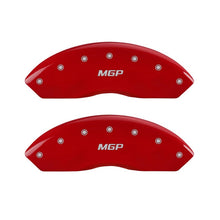 Cargar imagen en el visor de la galería, MGP Front set 2 Caliper Covers Engraved Front MGP Red finish silver ch