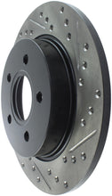 Laden Sie das Bild in den Galerie-Viewer, StopTech 12-15 Ford Focus w/ Rear Disc Brakes Rear Left Slotted &amp; Drilled Rotor