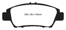 Cargar imagen en el visor de la galería, EBC 10+ Honda CR-Z 1.5 Hybrid Greenstuff Front Brake Pads