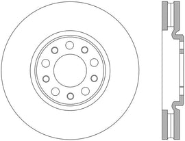 StopTech 13+ Dodge Dart Performance Slotted & Drilled Front Right Rotor