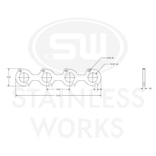 Laden Sie das Bild in den Galerie-Viewer, Stainless Works Small Block Ford 4.6L 2V Round Port Header 304SS Exhaust Flanges 1-5/8in Primaries