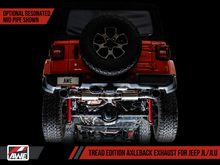 Load image into Gallery viewer, AWE Tuning 2018+ Jeep Wrangler JL/JLU Tread Edition Axle-Back Dual Exhaust - Diamond Black Tips - 2to4wheels