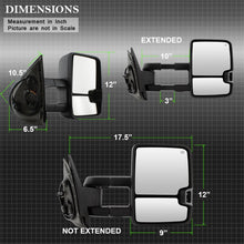 Cargar imagen en el visor de la galería, xTune Chevy Silverado 07-13 Heated Smoke LED Signal Telescoping Mirrors MIR-CSIL07S-G2-PWH-SM-SET