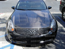 Carica l&#39;immagine nel visualizzatore di Gallery, Seibon 03-07 Infiniti G35 Coupe TS Carbon Fiber Hood