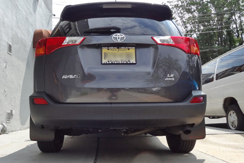 Rally Armor 13-16 Toyota Rav4 UR Black Mud Flap w/ Grey Logo
