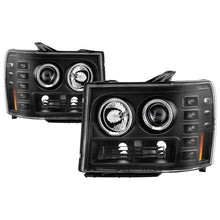 Charger l&#39;image dans la galerie, Spyder GMC Sierra 1500/GMC Sierra Denali 08-13 Projector LED Halo- LED All Blk PRO-YD-GS07-HL-BKV2