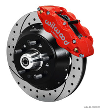 गैलरी व्यूवर में इमेज लोड करें, Wilwood Narrow Superlite 6R Dust Seal Front Hub Kit 14.00in Drill Red 67-69 Camaro 64-72 Nova
