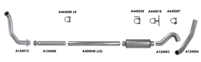 Diamond Eye KIT 4in TB SGL AL: 1994.5-1998.5 FORD 7.3L E-SERIES VAN NFS W/ CARB EQUIV STDS