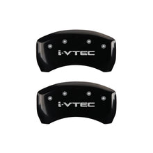 Laden Sie das Bild in den Galerie-Viewer, MGP 4 Caliper Covers Engraved Front &amp; Rear i-Vtec Black finish silver ch