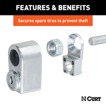गैलरी व्यूवर में इमेज लोड करें, Curt Spare Tire Lock (Chrome)