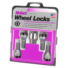 Laden Sie das Bild in den Galerie-Viewer, McGard Wheel Lock Bolt Set - 4pk. (Cone Seat) M14X1.5 / 17mm Hex / 31.0mm Shank Length - Black