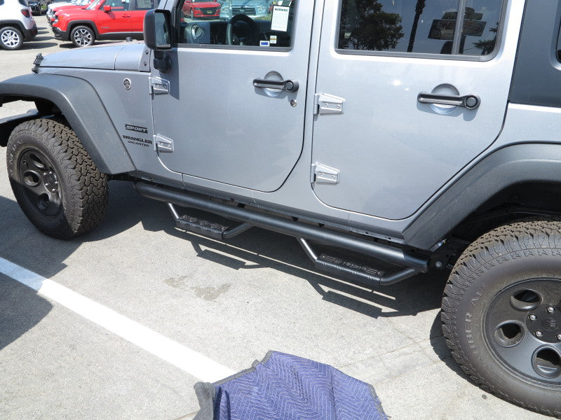 RBP RX-7 Step Bars 07-17 Jeep Wrangler JK (4-Door) - Black