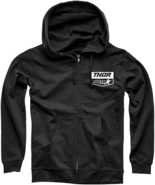 THOR Star Racing Zip-Up Fleece - Black - Small 3050-5315