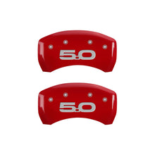 Charger l&#39;image dans la galerie, MGP Rear set 2 Caliper Covers Engraved Rear 2015/50 Red finish silver ch