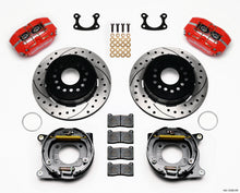 Carica l&#39;immagine nel visualizzatore di Gallery, Wilwood Dynapro Dust-Boot P/S Park Brake Kit Drilled Red Small Ford 2.50in Offset