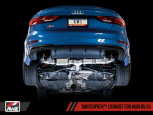 Carica l&#39;immagine nel visualizzatore di Gallery, AWE Tuning Audi 8V S3 SwitchPath Exhaust w/Diamond Black Tips 102mm
