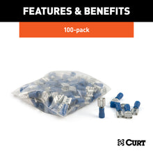 Carica l&#39;immagine nel visualizzatore di Gallery, Curt Female Quick Connectors (16-14 Wire Gauge 100-Pack)