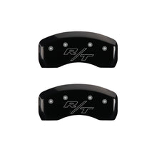 Load image into Gallery viewer, MGP 4 Caliper Covers Engraved Front &amp; Rear Vintage Style/RT Black finish silver ch