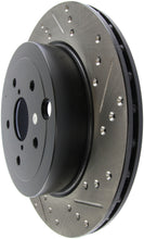Charger l&#39;image dans la galerie, StopTech 08+ Subaru STI (Will Not Fit 05-07) Slotted &amp; Drilled Sport Brake Rotor