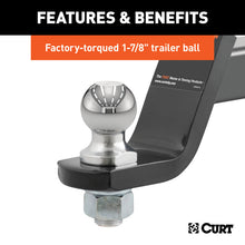 Carica l&#39;immagine nel visualizzatore di Gallery, Curt Loaded Ball Mount w/1-7/8in Ball (2in Shank 3500lbs 4in Drop)
