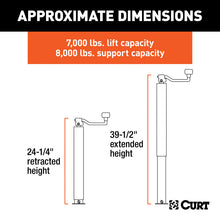 Load image into Gallery viewer, Curt Direct-Weld Square Jack w/Top Handle (8000lbs 15in Travel)