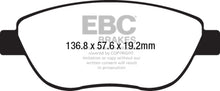 Laden Sie das Bild in den Galerie-Viewer, EBC 14-17 Fiat 500 Redstuff Ceramic Low Dust Front Brake Pads