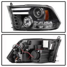 Laden Sie das Bild in den Galerie-Viewer, Spyder Dodge Ram 09-12 Projector Headlights Light Bar DRL Black PRO-YD-DR09-LBDRL-BK