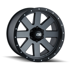 ION Type 134 18x9 / 5x139.7 BP / 0mm Offset / 108mm Hub Matte Gunmetal/Black Beadlock Wheel