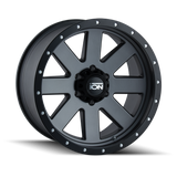ION Type 134 18x9 / 5x127 BP / 0mm Offset / 83.82mm Hub Matte Gunmetal/Black Beadlock Wheel