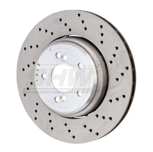 Laden Sie das Bild in den Galerie-Viewer, SHW 08-13 BMW M3 4.0L Right Rear Cross-Drilled Lightweight Brake Rotor