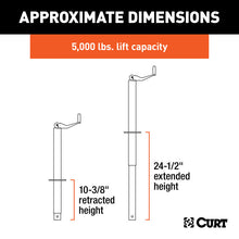 Load image into Gallery viewer, Curt A-Frame Jack w/Top Handle (5000lbs 14in Travel)