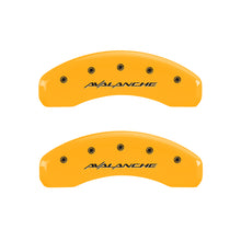 Cargar imagen en el visor de la galería, MGP 4 Caliper Covers Engraved Front &amp; Rear Bowtie Black finish silver ch