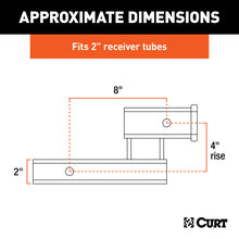 Carica l&#39;immagine nel visualizzatore di Gallery, Curt Receiver Hitch Adapter (2in Shank / 4in Drop / 7500 lbs)