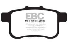 Carica l&#39;immagine nel visualizzatore di Gallery, EBC 13+ Honda Accord Coupe 2.4 LX Ultimax2 Rear Brake Pads