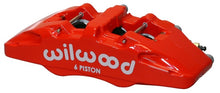 गैलरी व्यूवर में इमेज लोड करें, Wilwood Caliper-Forged Dynapro 6 5.25in Mount-Red-L/H 1.62/1.12/1.12in Pistons 0.81in Disc