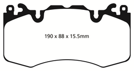 EBC 13+ Land Rover Range Rover 3.0 Supercharged Yellowstuff Front Brake Pads