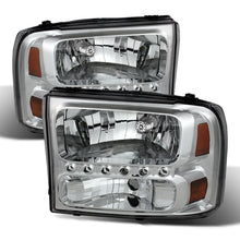 गैलरी व्यूवर में इमेज लोड करें, Xtune Ford F250 F350 Super Duty 99-04 1Pc Headlights w/ LED Chrome HD-JH-FF25099-LED-C