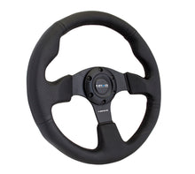 गैलरी व्यूवर में इमेज लोड करें, NRG Reinforced Steering Wheel (320mm) Black Leather w/Black Stitching