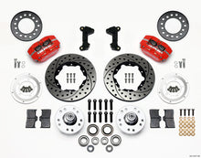 गैलरी व्यूवर में इमेज लोड करें, Wilwood Dynapro Dust-Boot Front Kit 11.00in Drilled-Red 74-80 Pinto/Mustang II Disc Spindle only