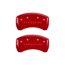 Cargar imagen en el visor de la galería, MGP 4 Caliper Covers Engraved Front &amp; Rear Crossfire Red finish silver ch