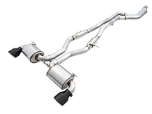 Carica l&#39;immagine nel visualizzatore di Gallery, AWE 2020 Toyota Supra A90 Resonated Touring Edition Exhaust - 5in Diamond Black Tips